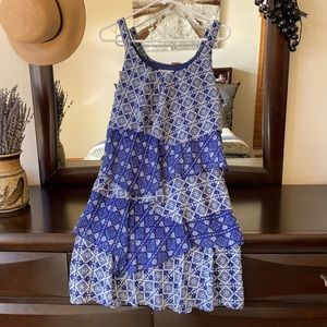 Bethany tiered blue dress
